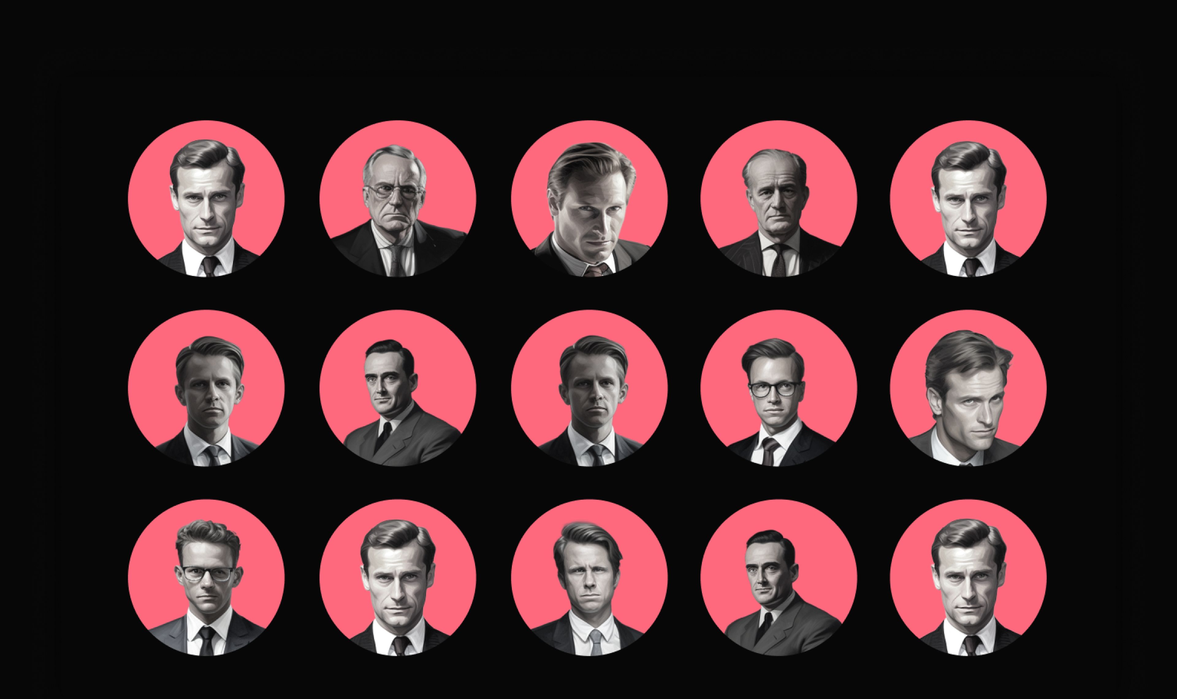 a i generated portraits of men