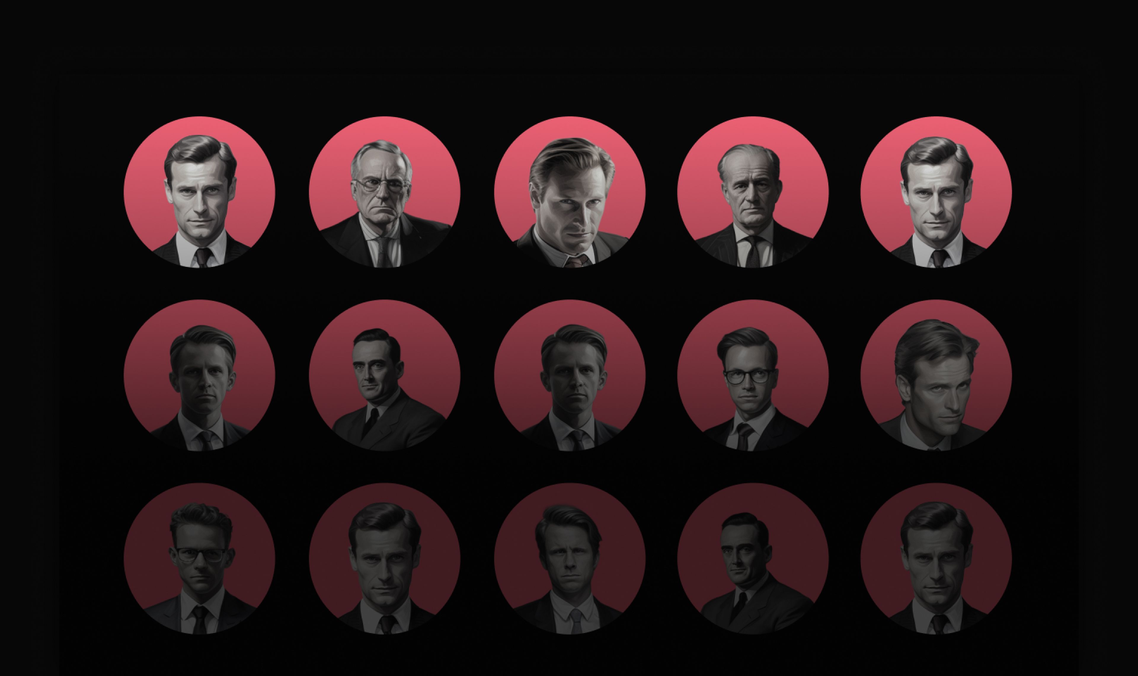 a i generated portraits of men
